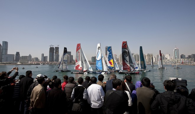 Day 4, Act 2 Qingdao, China - Extreme Sailing Series 2012 © Lloyd Images http://lloydimagesgallery.photoshelter.com/